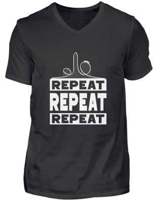 REPEAT REPEAT REPEAT - Herren V-Neck Shirt