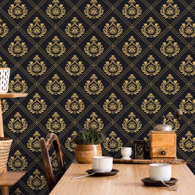 VLIES TAPETE Designtapete Blumen Blaetter Luxus Ornamente XXL 3212