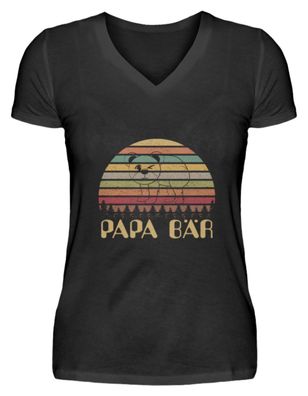 Papa Bär - V-Neck Damenshirt