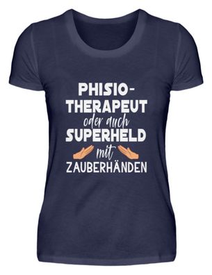 Physiotherapeut oder auch Superheld mit - Damen Premiumshirt