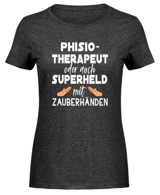 Physiotherapeut oder auch Superheld mit - Damen Melange Shirt