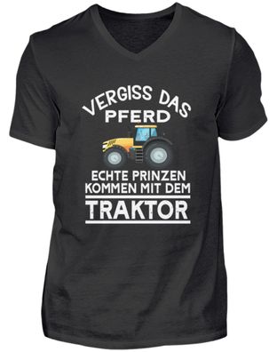 Vergiss das pferd echte Prinzen kommen - Herren V-Neck Shirt
