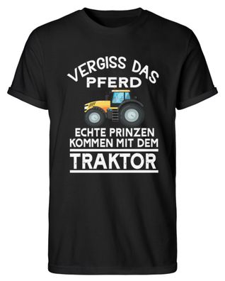 Vergiss das pferd echte Prinzen kommen - Herren RollUp Shirt