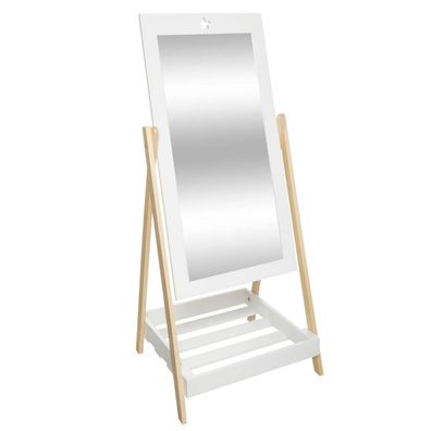 Stehspiegel mit Ablage, weiß, 102 x 46,5 cm