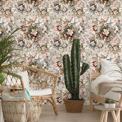 VLIES TAPETE Designtapete Blumen Rosen Blaetter Natur Pflanzen XXL 3140