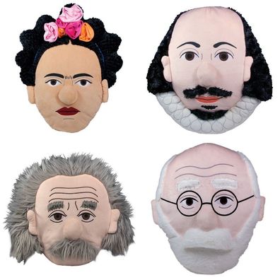 Sofakissen Portrait Einstein, Freud, Shakespeare, UPG Kopfkissen Kissen