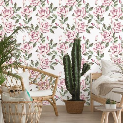 VLIES TAPETE Designtapete Rosen Natur Blumen Pflanzen Blaetter XXL 3346