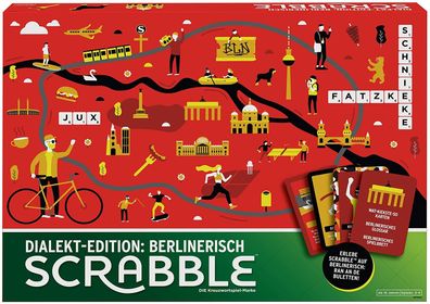 Mattel - Scrabble - Dialekt-Edition: Berlinerisch Brettspiel Gesellschaftsspiel