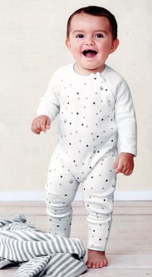 Schlafanzug, langarm, 100% Bio-Baumwolle, weiß, bedruckt, Neu&OVP. Öko, Bio