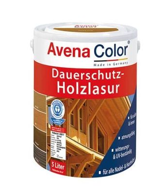 5,99€/ L Avena Color 5L Dauerschutz Holzlasur Nadel Harthölzer Außen UV Nussbaum