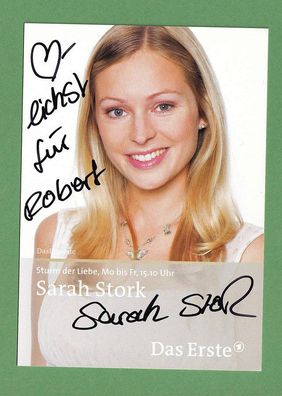 Sarah Stork ( Sturm der Liebe) - persönlich signiert