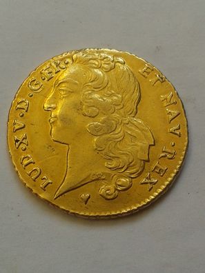 2 Louis d´or Doppel Louis d´or Ludwig XV. 1748 BB Straßburg vz 16,22 Gold RAR