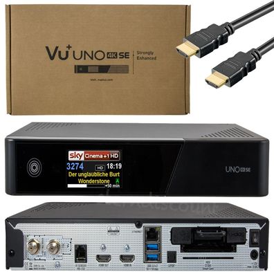VU+ UNO 4K SE Twin SAT FBC 2x DVB-S2 UHD Satelliten Receiver 2160p Linux E2 NEU