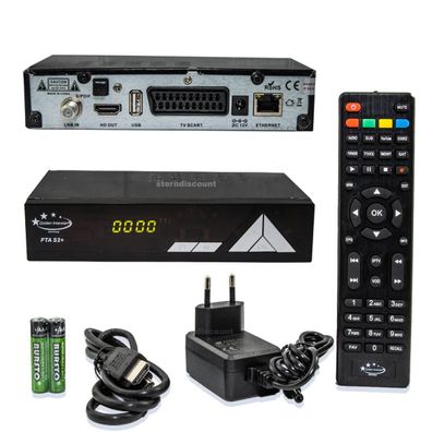 Golden Interstar FTA S2+ HD TV-Sat-Receiver HDMI SCART DVB-S2 Digital HDTV Schwarz