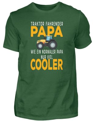 Traktor fahrender Papa Geschenk Bauer - Herren Shirt