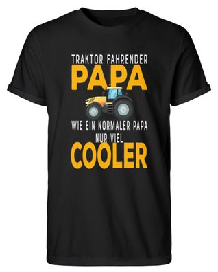 Traktor fahrender Papa Geschenk Bauer - Herren RollUp Shirt