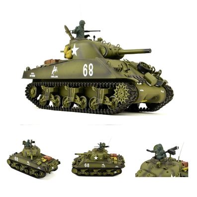 Heng Long RC Panzer PRO Modell US M4A3 Sherman 1:16, Metallgetriebe Rauch, Sound