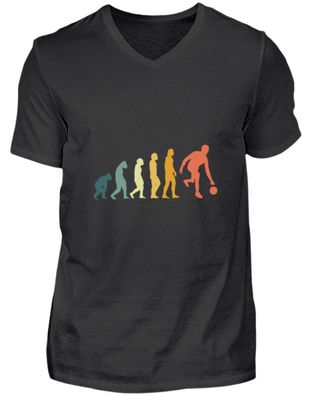 Retro Evolution Bowling Geschenk - Herren V-Neck Shirt