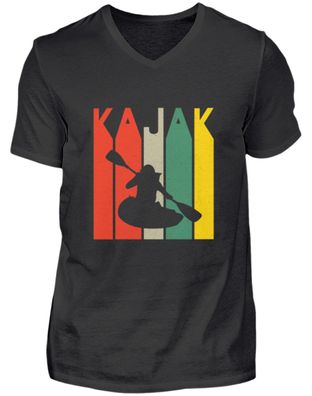 Retro Kajak Kajakfhren - Herren V-Neck Shirt