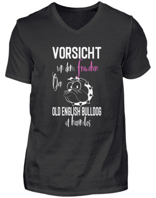 Old Ebglish Bulldog Frauchen - Herren V-Neck Shirt