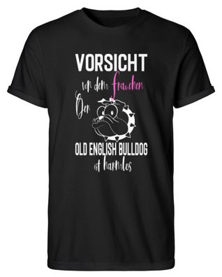 Old Ebglish Bulldog Frauchen - Herren RollUp Shirt