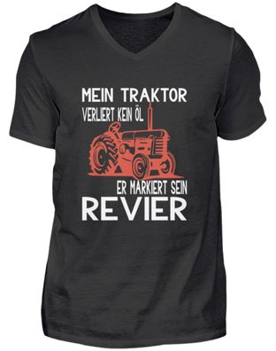 Mein Traktor Lustiges Landwirt Bauer - Herren V-Neck Shirt
