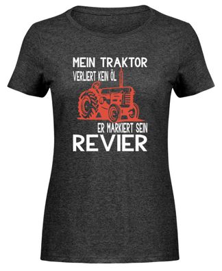 Mein Traktor Lustiges Landwirt Bauer - Damen Melange Shirt