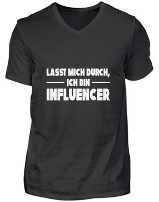 Lasst mich durch ich bin Influencer - Herren V-Neck Shirt