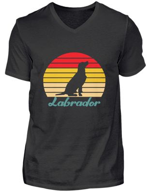 Labrador Retro Vintage - Herren V-Neck Shirt