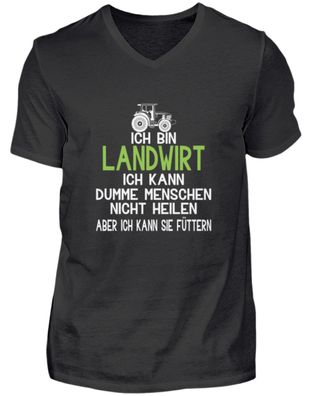 Landwirt Bauer Traktor - Herren V-Neck Shirt