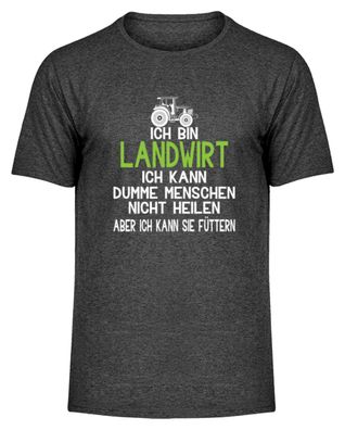 Landwirt Bauer Traktor - Herren Melange Shirt