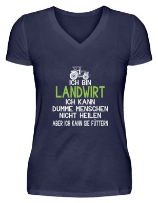 Landwirt Bauer Traktor - V-Neck Damenshirt
