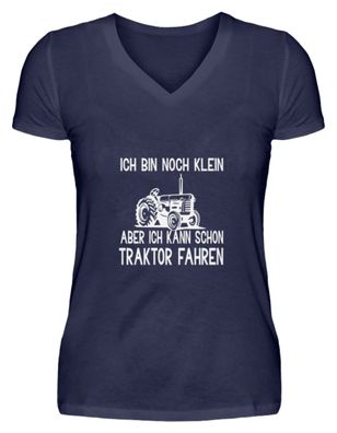 Landwirt Kinder Traktor - V-Neck Damenshirt