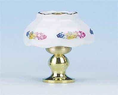 Kahlert Lampe Porzellanschirm mit Borte H 50