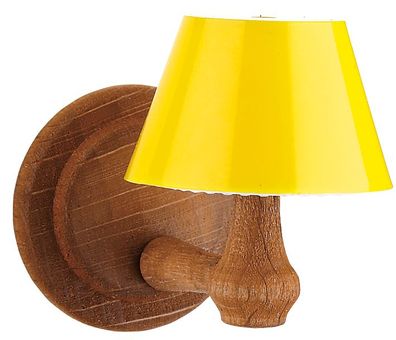Kahlert Wandlampe Wandhalter Kunststoff Schirm gelb