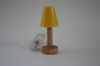 Kahlert Tischlampe Holzfuß Gelb Höhe: 50mm, 10422, Puppenstuben