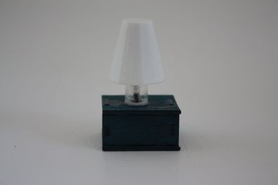 Kahlert Tischlampe Metallfuß m. Holzkästchen LED H: 45mm,19422, Puppenstuben NML