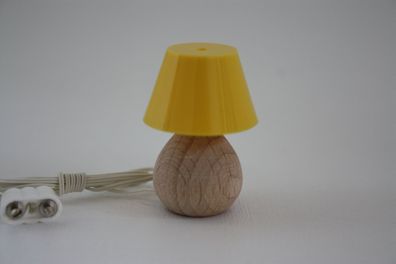 Kahlert Tischlampe Holzfuß Gelb Höhe: 25mm, 10464, Puppenstuben