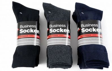 Herren Business Socken 10er Pack in schwarz 39-42