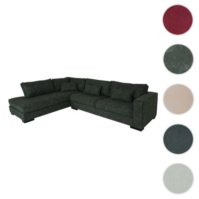 Ecksofa HWC-J58, Couch Sofa mit Ottomane links, Made in EU, wasserabweisend