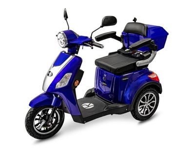 Rolektro, E-Trike 25 V.3 Lithium Akku, Elektromobil Blau 1000 Watt