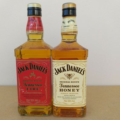Jack Daniel´s Tennessee Fire 35% + Jack Daniel´s Tennessee Honey 35% Alkohol USA