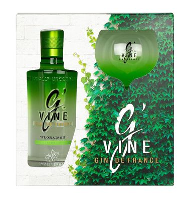 GVine Geschenkset - G-Vine Floraison Gin 0,7l (40% Vol) mit GVine Ballonglas /
