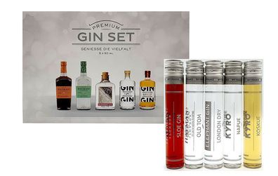 Premium Gin Probier Set - 5 verschiedene Sorten in Geschenkverpackung - Haymans