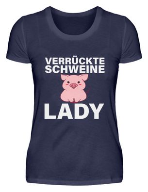 Verrückte Schweine LADY - Damen Premiumshirt
