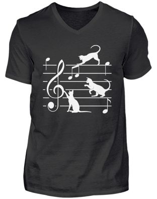 Katen Musik Note - Herren V-Neck Shirt