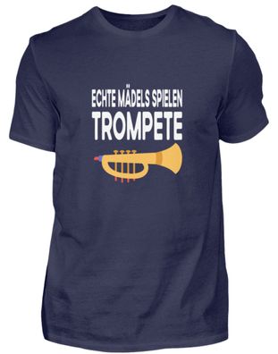 Echte Mädels spielen Trompete - Herren Premiumshirt