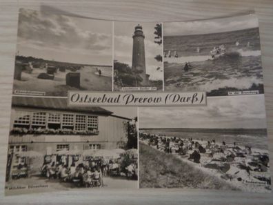 5733 Postkarte, Ansichtskarte- Ostseebad Prerow Darß-Milchbar Dünenhaus, Brandung,