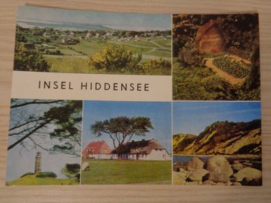 5747 Postkarte, Ansichtskarte- Insel Hiddensee-Leuchtturm, Fischerhäuser, Steilküste