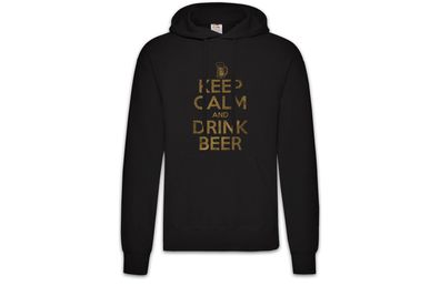 Keep Calm And Drink Beer Hoodie Kapuzenpullover Brauer Brauerei Bier Betrunken